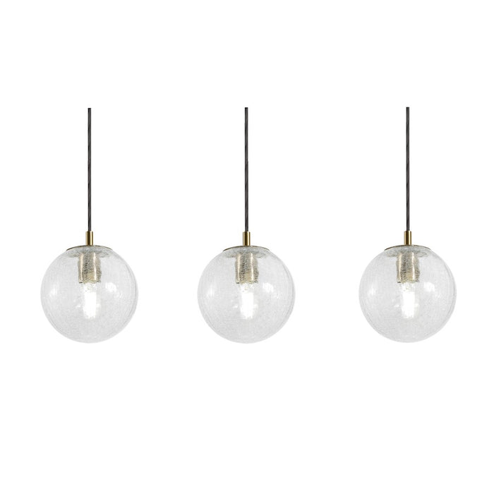 AFX Lighting Palla 3-Light Linear Pendant, Antique Brass/ - PLAP07MBLBLNR3