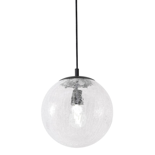 AFX Lighting Palla 1 Light 9'' Medium Base Pendant, Black/Frosted - PLAP09MBBK