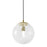 AFX Lighting Palla 1Lt 9'' Medium Base Pendant, Brass/Frosted - PLAP09MBLB