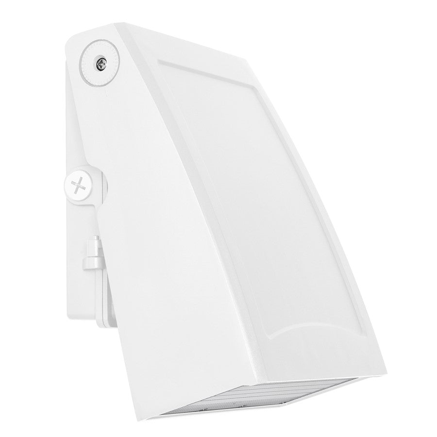 AFX Lighting Poly 1 Light 8" Outdoor Wall Light, White/Clear - POLW0708LAJD2WH