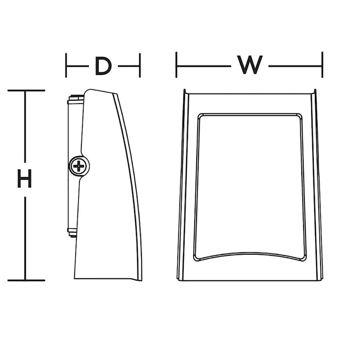 AFX Lighting Poly 1 Light 8" Outdoor Wall Light, White/Clear