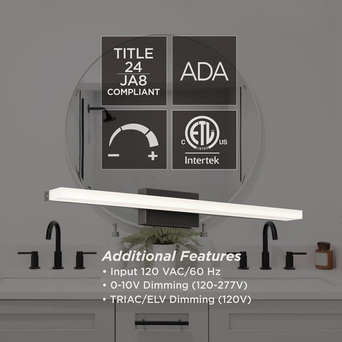 AFX Lighting Ramona LED 1 Light Wall Sconce, Black/White