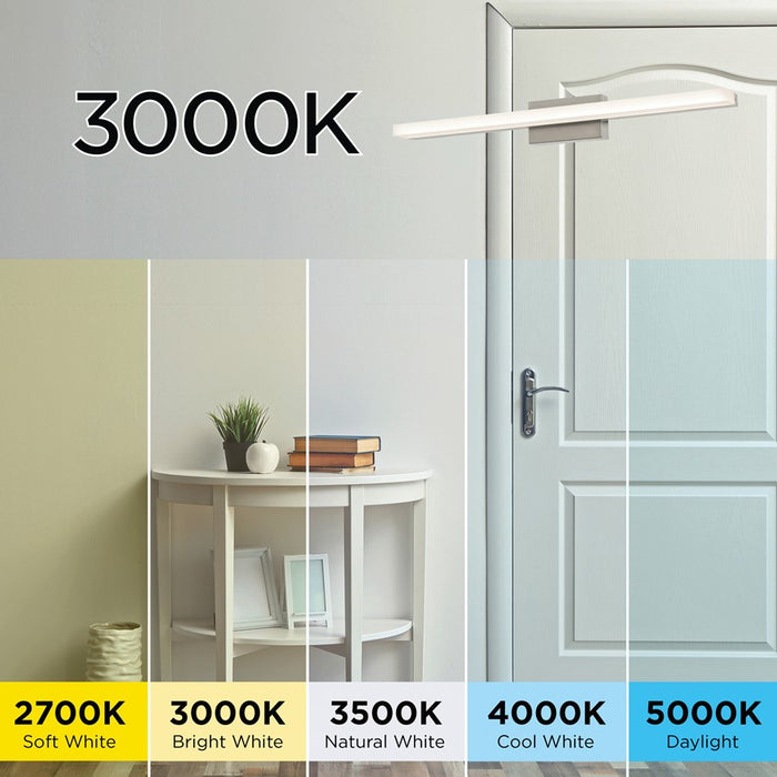 AFX Lighting Ramona LED 1 Light 36" Wall Sconce, Sn/Wh