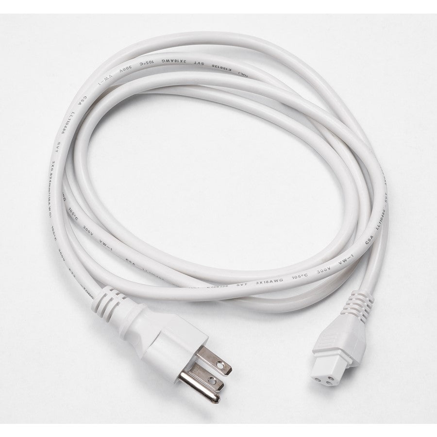 AFX Lighting Riley 5' Power Cord with 3-Prong Plug, White - RLEP60WH
