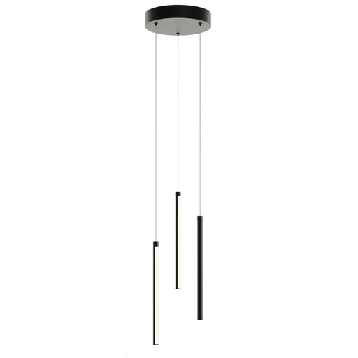 AFX Lting Rosemont 12'' 3-Lt LED Pendant, Black/White - RMTP04L30D1BK