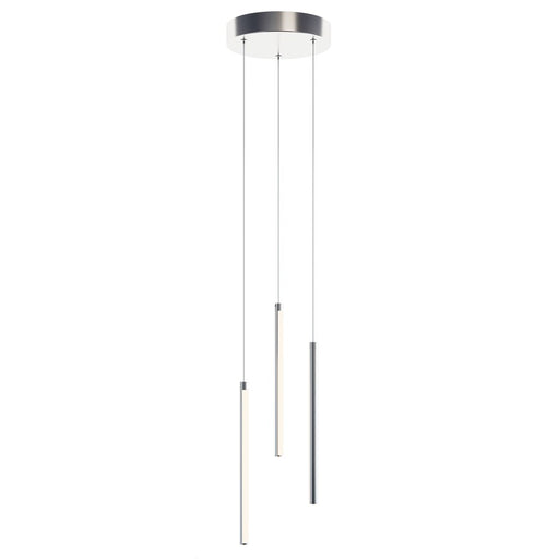 AFX Lting Rosemont 12'' 3-Lt LED Pendant, Nickel/White - RMTP04L30D1SN