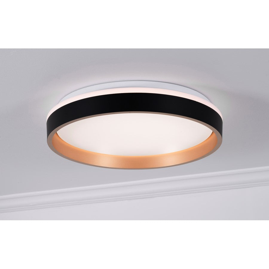 AFX Lighting Rana 1LT LED 16" Flush, Black/5CCT/120V/Frosted