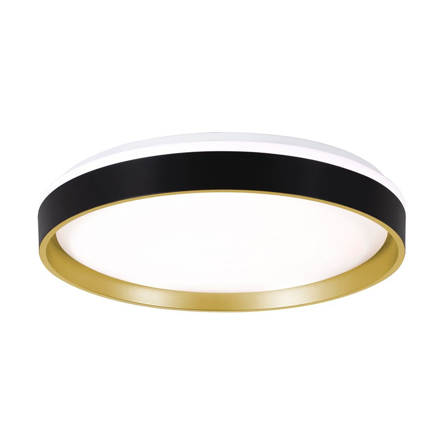 AFX Lighting Rana 1LT LED 19" Flush, Black/5CCT/120V/Frosted - RNAF19LAJD1BK