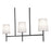 AFX Lighting Rose 36'' 3-Lt Pendant, Candelabra Base/Black/White - ROSP3605CBBK