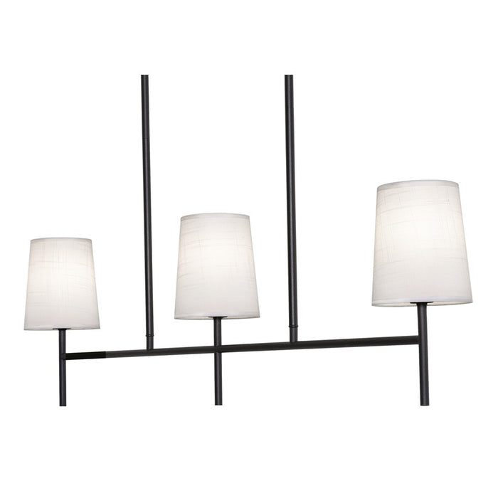 AFX Lighting Rose 36'' 3-Lt Pendant, Candelabra Base/Black/White - ROSP3605CBBK