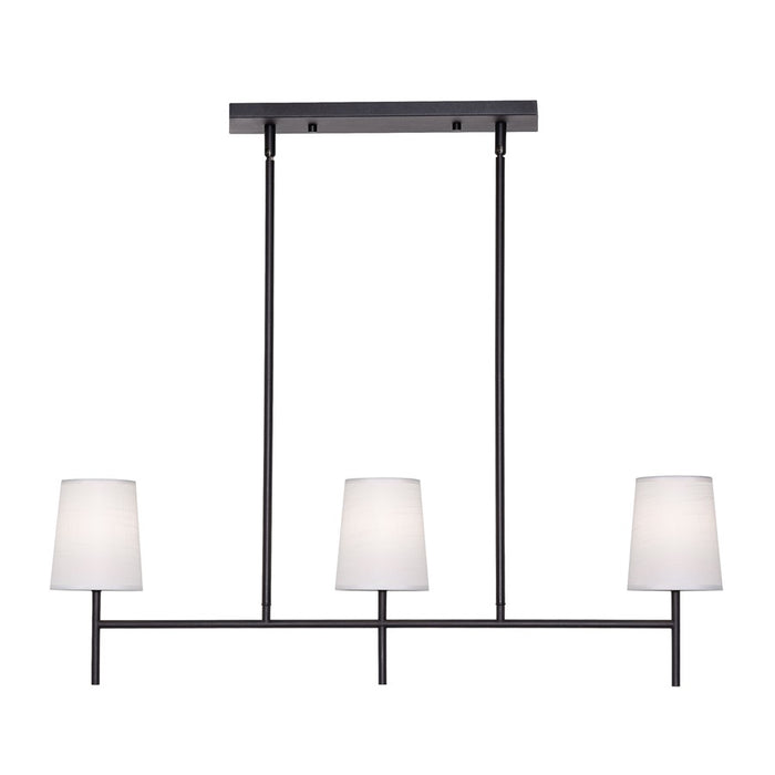 AFX Lighting Rose 36'' 3-Lt Pendant, Candelabra Base/Black/White