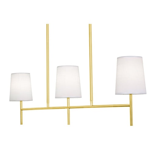 AFX Lighting Rose 36'' 3-Lt Pendant, Candelabra Base/Brass/White - ROSP3605CBSB