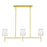 AFX Lighting Rose 36'' 3-Lt Pendant, Candelabra Base/Brass/White