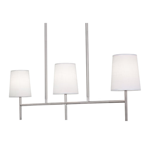 AFX Lighting Rose 36'' 3-Lt Pendant, Candelabra Base/Nickel/White - ROSP3605CBSN