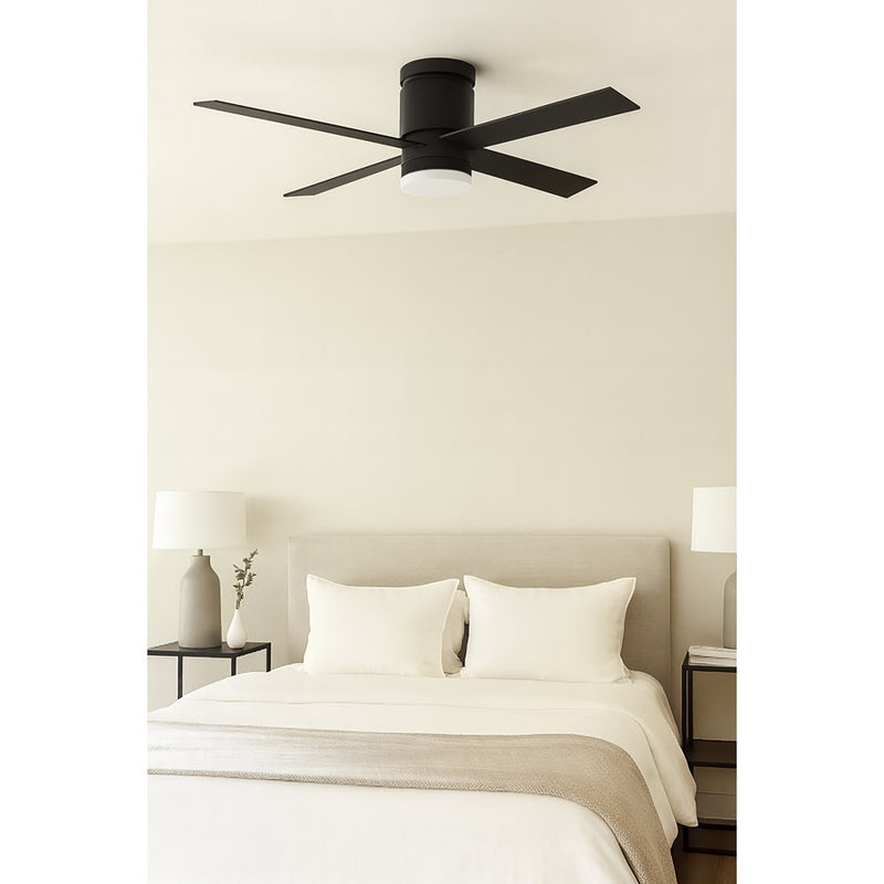 AFX Lighting Ross 1Lt 52" 4 Blade LED Fan, BK/FR/Remote