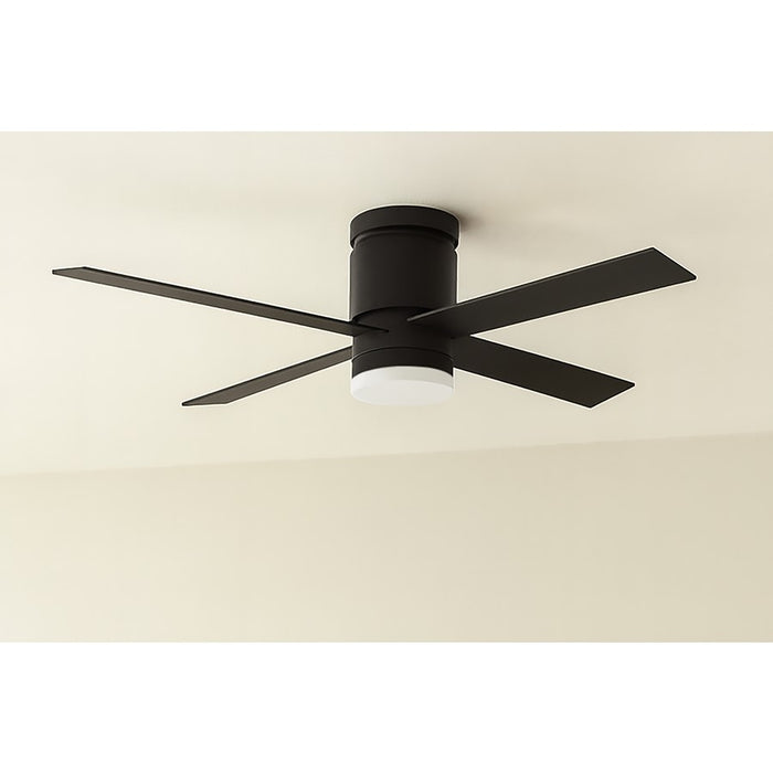 AFX Lighting Ross 1Lt 52" 4 Blade LED Fan, BK/FR/Remote
