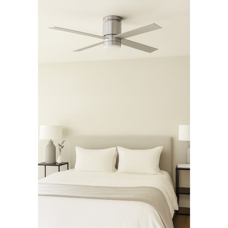 AFX Lighting Ross 1Lt 52" 4 Blade LED Ceiling Fan, Nickel/FR