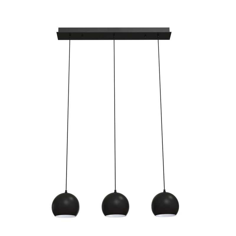 AFX Lighting Roxy 36in 3-Light Linear Pendant | Modern White and White Steel | Kitchen Island & Dining Room | 7.88 x 36 x 6.25 in | Model RXYP08WHLNR3