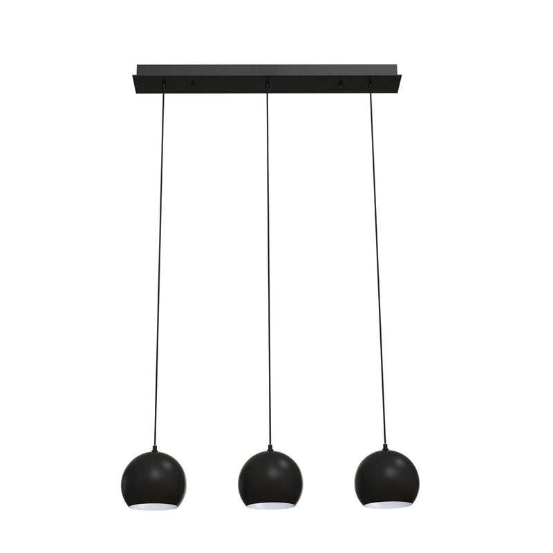 AFX Lighting Roxy 36in 3-Light Linear Pendant | Modern White and White Steel | Kitchen Island & Dining Room | 7.88 x 36 x 6.25 in | Model RXYP08WHLNR3