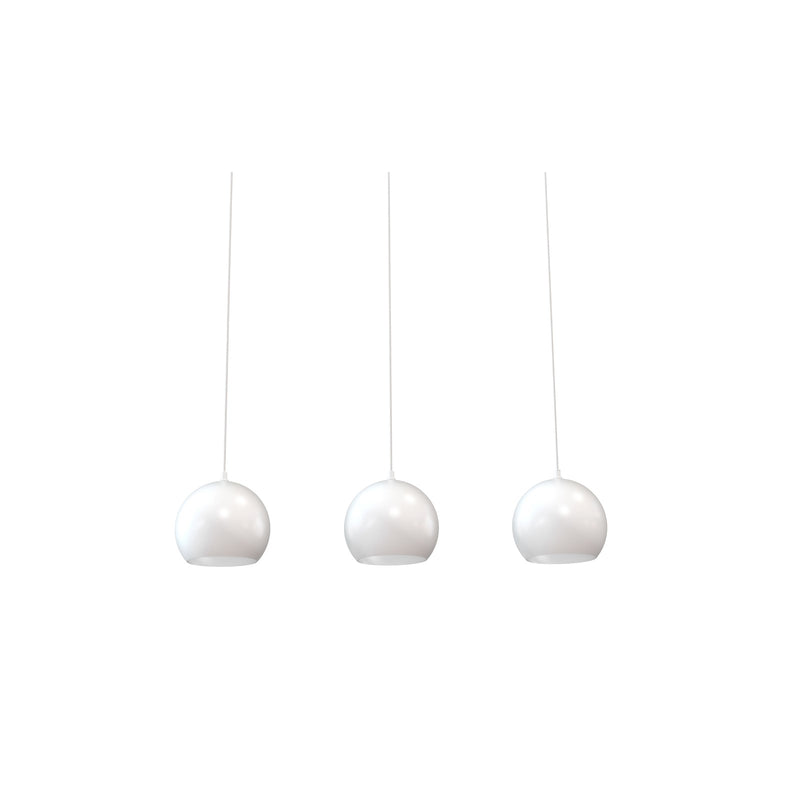 AFX Lighting Roxy 36in 3-Light Linear Pendant | Modern White and White Steel | Kitchen Island & Dining Room | 7.88 x 36 x 6.25 in | Model RXYP08WHLNR3