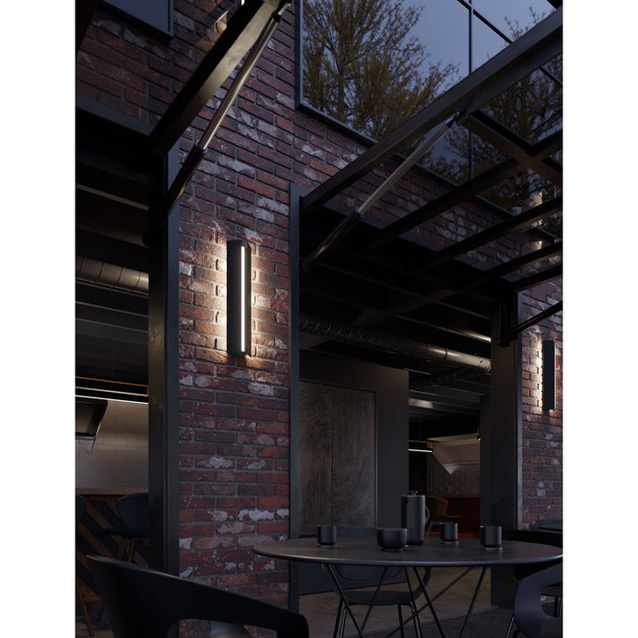 AFX Lighting Ryan 1 Light 24" LED Outdoor Sconce, Black/White