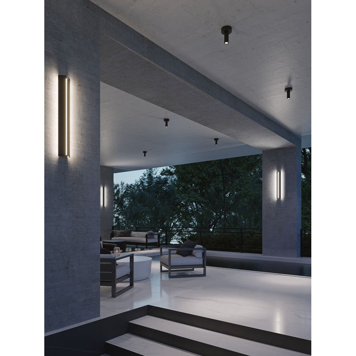 AFX Lighting Ryan 1 light 36" LED Outdoor Sconce, Black/White