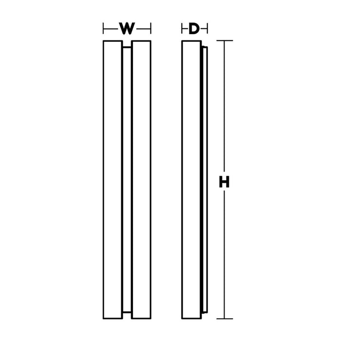 AFX Lighting Ryan 1 Light 48" LED Outdoor Sconce, Black/White