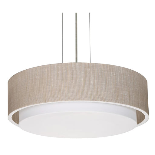 AFX Lighting Sanibel 1 Light Pendant, Satin Nickel/Jute