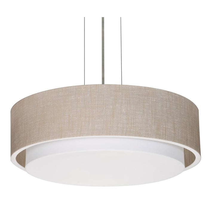 AFX Lighting Sanibel 1 Light Pendant, Satin Nickel/Jute