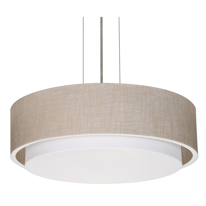 AFX Lighting Sanibel 1 Light Pendant, Satin Nickel/Jute
