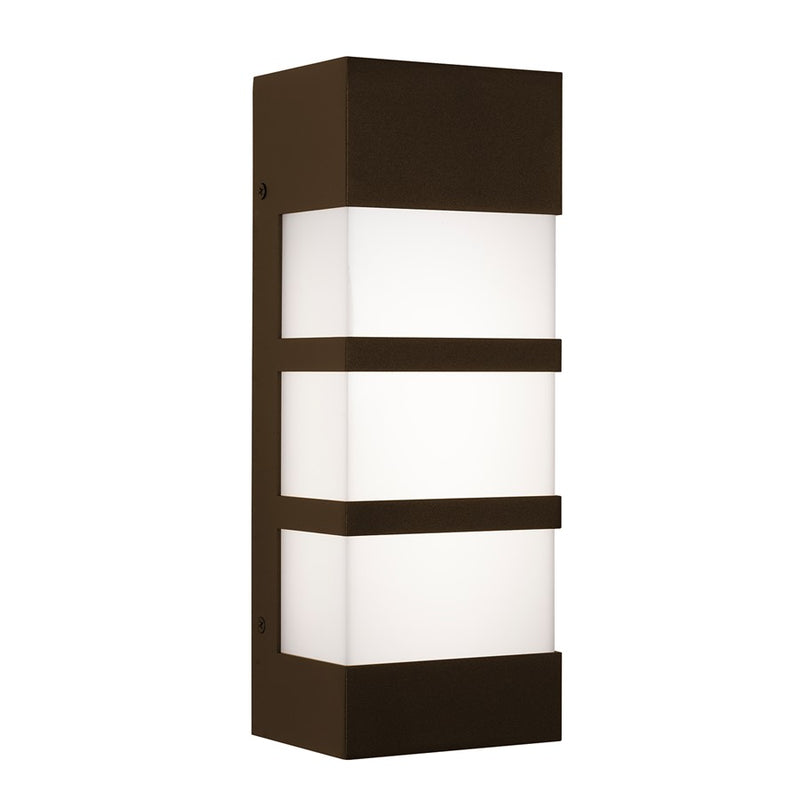 AFX Lighting State 1 Light 12" LED Outdoor Sconce, Bronze/White - SEW0412LAJUDBZ