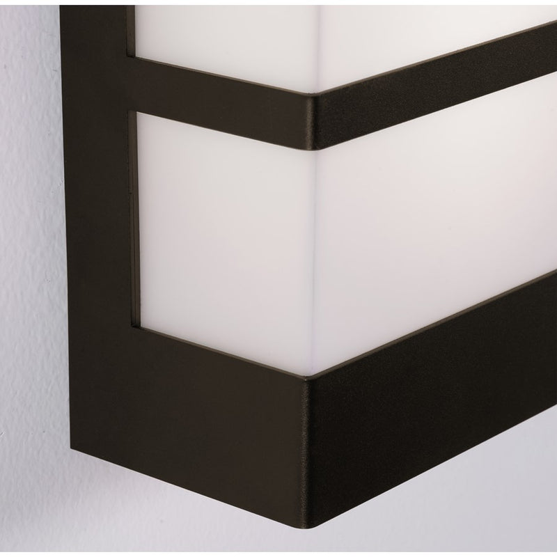 AFX Lighting State 1 Light 12" LED Outdoor Sconce, Bronze/White