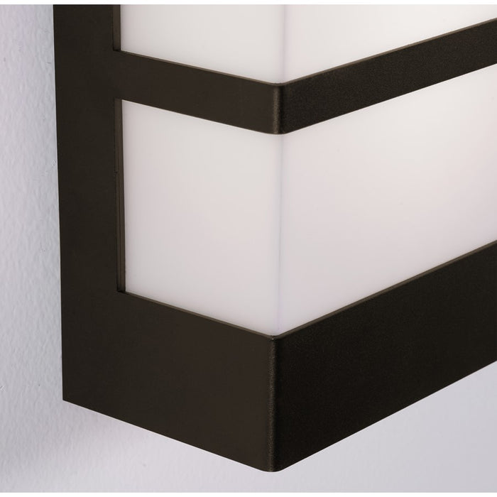AFX Lighting State 1 Light 12" LED Outdoor Sconce, Bronze/White