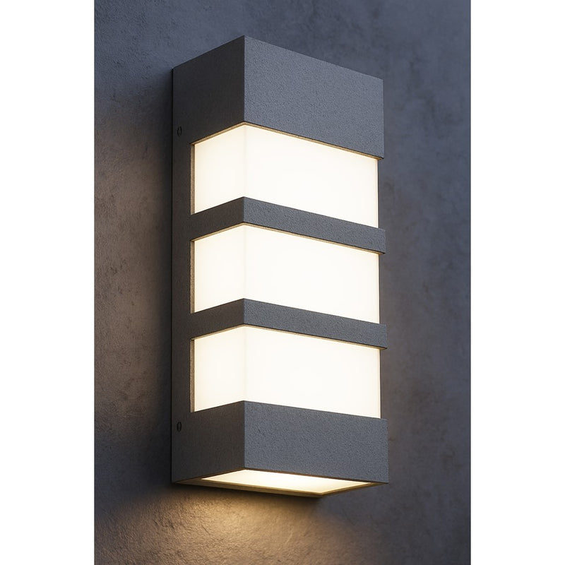 AFX Lighting State 1Lt 12" LED Outdoor Sconce, Grey/White