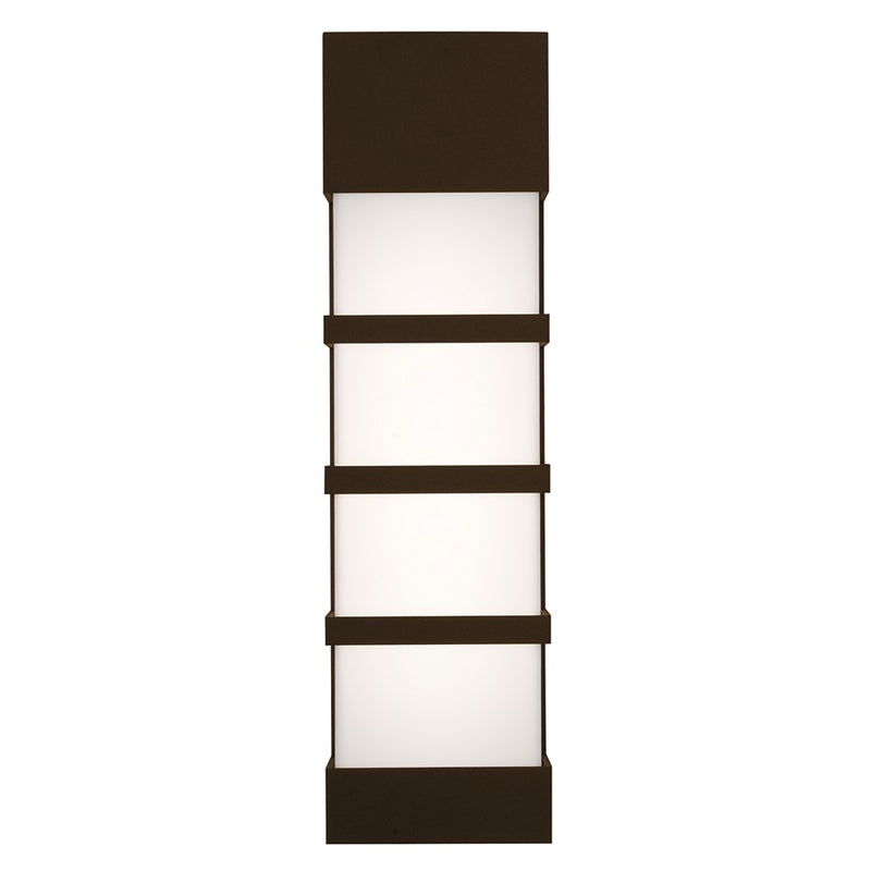 AFX Lighting State 1 Light 17" LED Outdoor Sconce, Bronze/White