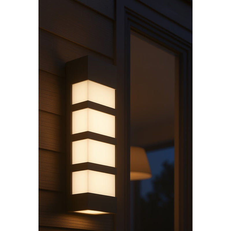 AFX Lighting State 1 Light 17" LED Outdoor Sconce, Bronze/White