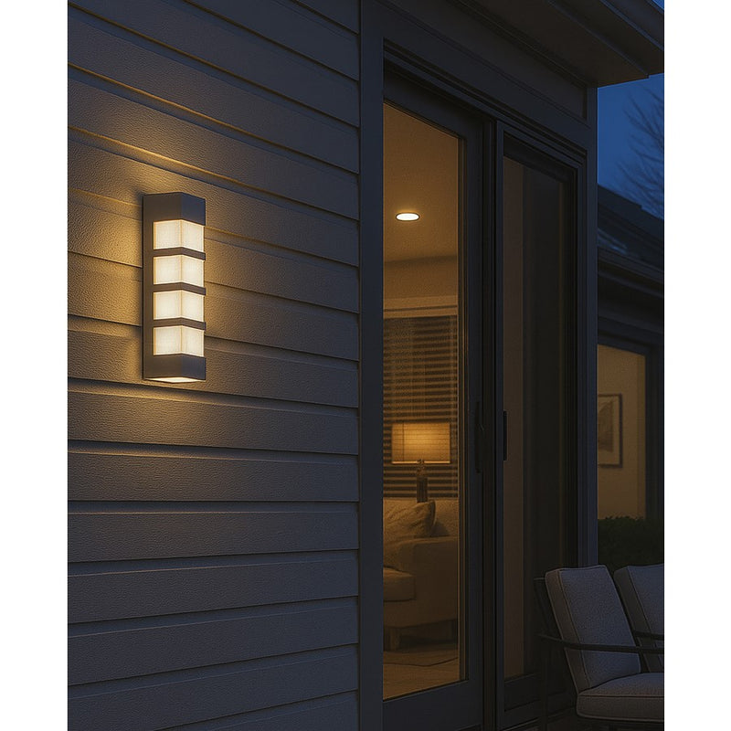 AFX Lighting State 1Lt 17" LED Outdoor Sconce, Grey/White