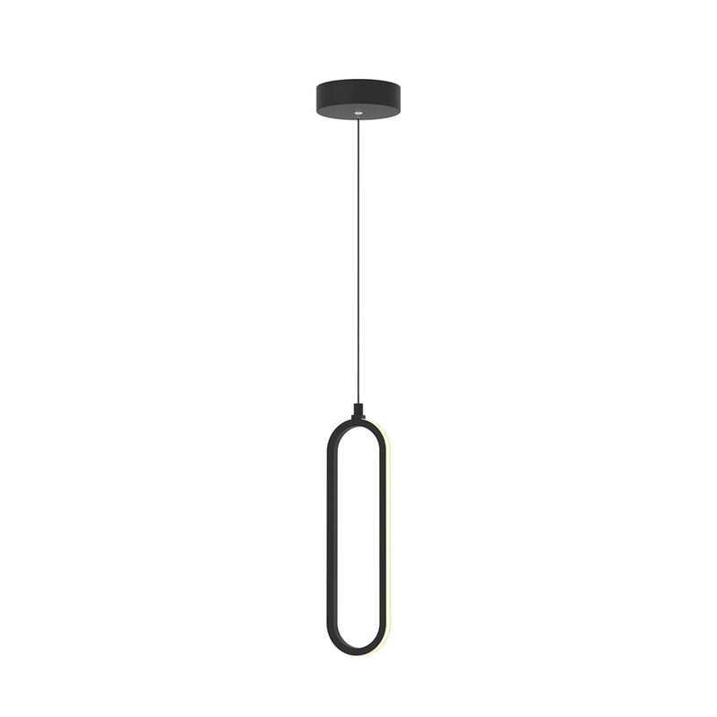 AFX Lighting Sienna 1LT 12'' 1-Light LED Pendant, Black/White - SIEP12LAJD1BK