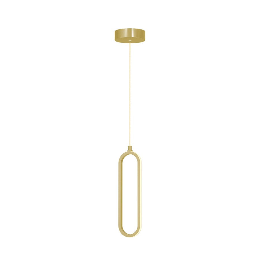 AFX Lighting Sienna 1LT 12'' 1-Light LED Pendant, Gold/White - SIEP12LAJD1GD