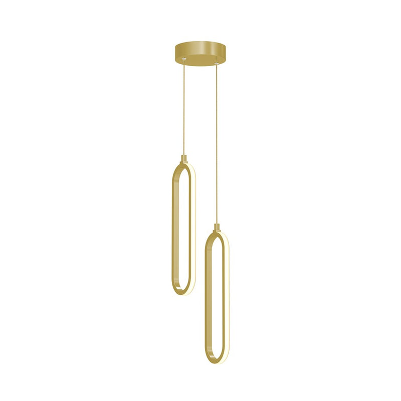AFX Lighting Sienna 2LT 12'' 2-Light LED Pendant, Gold/White - SIEP12LAJD1GDRND2