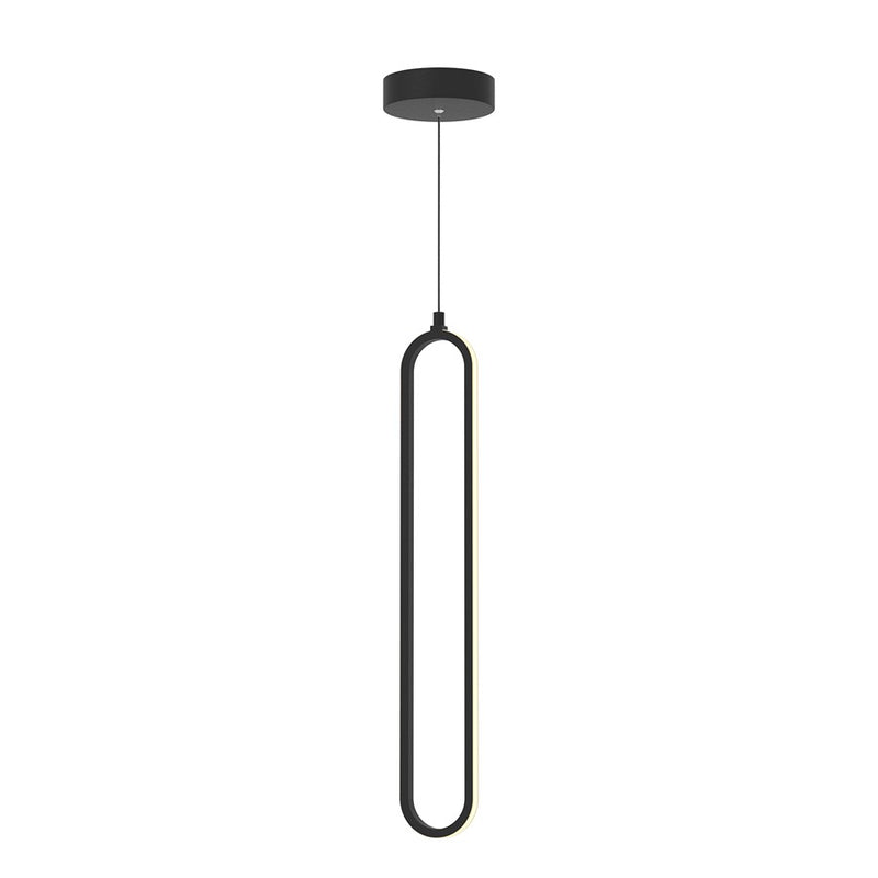 AFX Lighting Sienna 1LT 24'' 1-Light LED Pendant, Black/White - SIEP24LAJD1BK