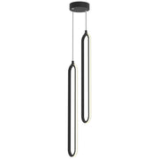 AFX Lighting Sienna 2LT 24'' 2-Light LED Pendant, BK/WH - SIEP24LAJD1BKRND2