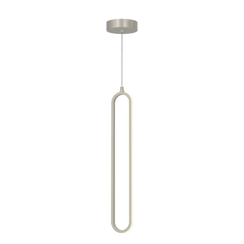AFX Lighting Sienna 1LT 24'' 1-Light LED Pendant, Nickel/White - SIEP24LAJD1NP