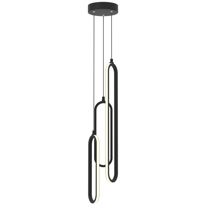 AFX Lting Sienna 3-Lt LED Pendant, Black/White - SIEP99LAJD1BKRND3