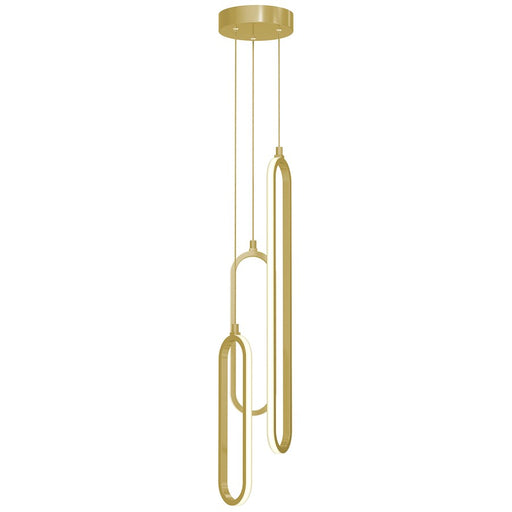 AFX Lting Sienna 3-Lt LED Pendant, Gold/White - SIEP99LAJD1GDRND3