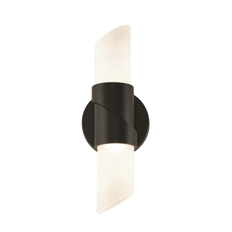 AFX Lighting Slice 1 Light 4.13" Wall Sconce, Black/White