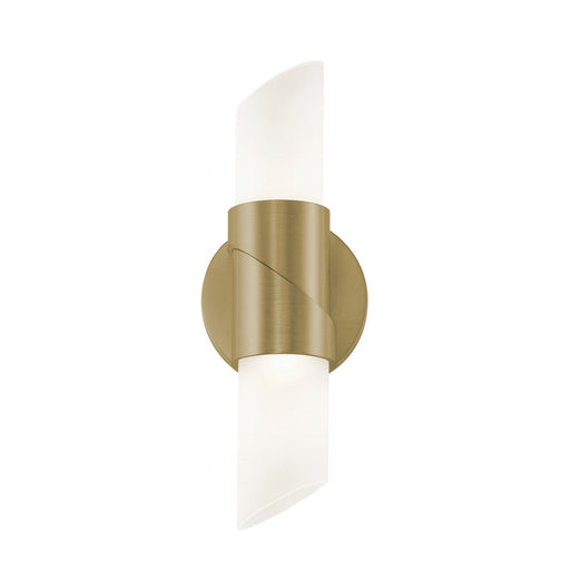 AFX Lighting Slice 1Lt 4.13" Wall Sconce, Antique Brass/White