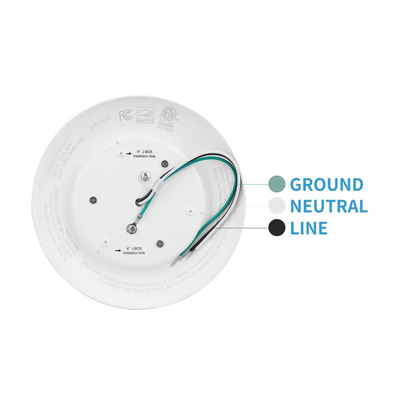 AFX Lighting Slim 1Lt 6" LED Flush Mount, White/Frosted