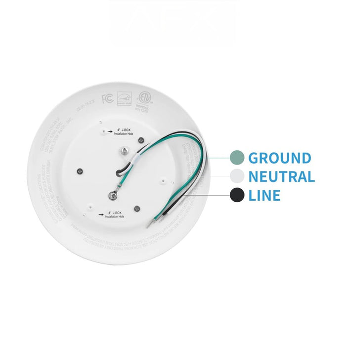 AFX Lighting Slim 1Lt 6" LED Flush Mount, White/Frosted