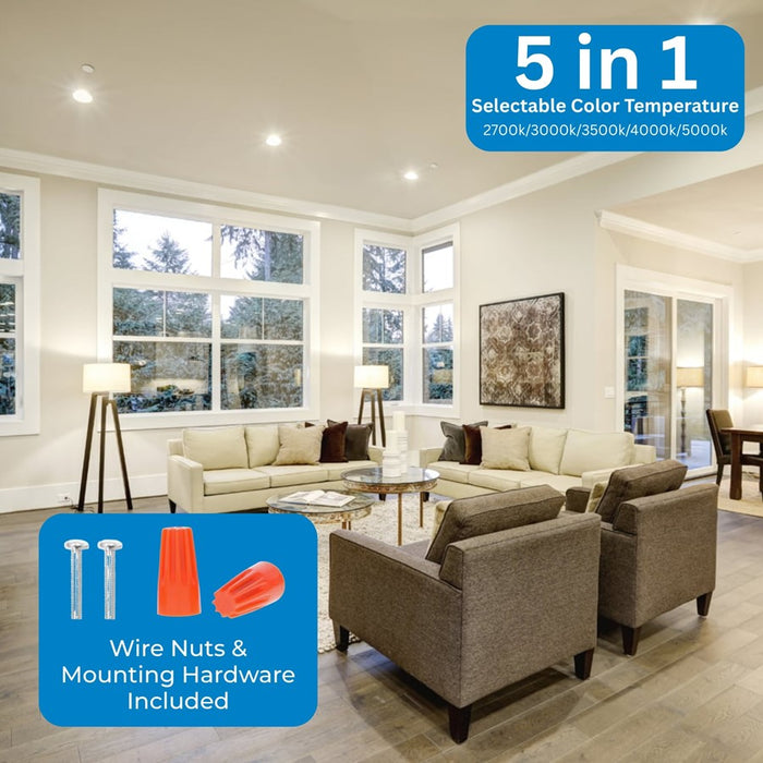 AFX Lighting Slim 1Lt 6" LED Flush Mount, White/Frosted